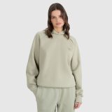 Unisex nerozopínateľná tepláková mikina s kapucňou - olivová/kaki · záber 2