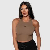 Športová podprsenka Iron Aesthetics High Impact, hnedá · záber 1