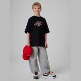 T-shirt loose s potlačou chlapčenský - čierny · záber 2