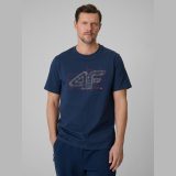 T-shirt regular s potlačou pánsky - tmavomodrý · záber 5