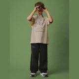 T-shirt loose s potlačou chlapčenský - béžový · záber 2
