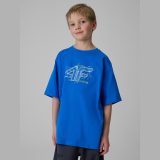T-shirt loose s potlačou chlapčenský - modrý · záber 1