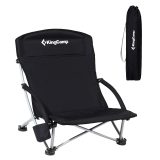 Kemping skladacia stolička KING CAMP Deluxe s opierkami oceľ - čierna · záber 1