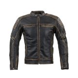 Kožená moto bunda W-TEC Mungelli - Veľkosť: M | Farba: Hnedá · záber 1
