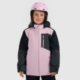Snowboardová bunda membrána 10000 dievčenská - ružová · záber 1