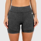 Dámske šortky Iron Aesthetics Faded, washed black · záber 4