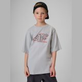 T-shirt loose s potlačou chlapčenský - sivý · záber 7