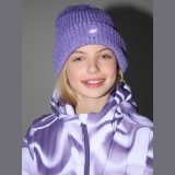 Dievčenská beanie čiapka - fialová · záber 2