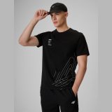 T-shirt regular s potlačou pánsky - čierny · záber 1