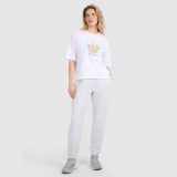 T-shirt oversize s potlačou dámsky - biely · záber 2