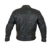Pánska kožená moto bunda W-TEC Sheawen Black - Veľkosť: M | Farba: Čierna · záber 4