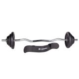 Nakladací činkový set inSPORTline Castblack 120 cm/30 mm 45 kg · záber 1