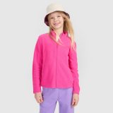 Dievčenský slim fleece so stojačikom - ružový · záber 1