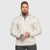 Sveter so zipsom Iron Aesthetics Tomas, béžový · záber 3