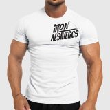 Pánske fitness tričko Iron Aesthetics Splash, biele · záber 1