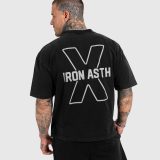Pánske tričko Iron Aesthetics X Washed, čierne · záber 1