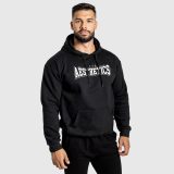 Mikina s kapucňou Iron Aesthetics Frontline, čierna · záber 4