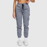 Dámske tepláky Iron Aesthetics Cargo, sivé · záber 3