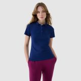 Dámske slim polo tričko - tmavomodré · záber 1