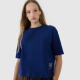 Dámske oversize tričko s potlačou - tmavomodré · záber 4