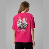 T-shirt loose s potlačou dámsky - ružový · záber 6