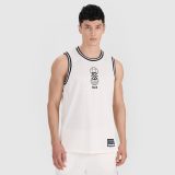 Pánske oversize rýchloschnúce basketbalové tielko - biele · záber 1
