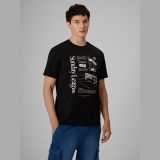 T-shirt regular s potlačou pánsky - čierny · záber 1