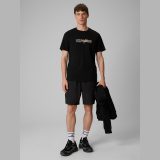 T-shirt regular s potlačou pánsky - čierny · záber 2