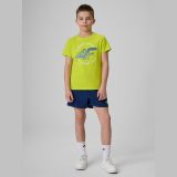 T-shirt loose s potlačou chlapčenský - zelený · záber 8