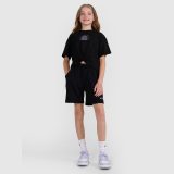 Dievčenský oversize crop top s potlačou - čierny · záber 2
