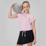 Dievčenský rýchloschnúci športový crop-top - ružový · záber 1
