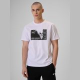 T-shirt relaxed s potlačou pánsky - biely · záber 3