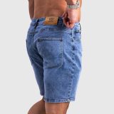 Pánske rifľové kraťasy Iron Aesthetics Denim Stretch, modré · záber 3