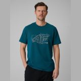 T-shirt regular s potlačou pánsky - tyrkysový · záber 9
