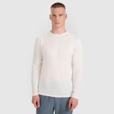 Pánsky rýchloschnúci bežecký longsleeve - biely · záber 1