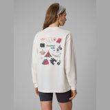 Longsleeve regular s potlačou dámsky - biely · záber 2