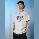 T-shirt regular s potlačou pánsky - sivý · záber 1