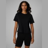 T-shirt regular hladký dámsky - čierny · záber 1