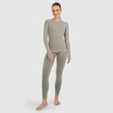 Dámsky rýchloschnúci slim longsleeve na jogu a pilates - zelený · záber 2